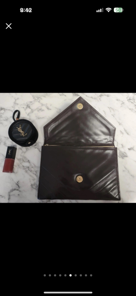 정품 입생로랑 클러치백--5