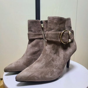 스웨이드 앵클 부츠 베이지 235mm, 버건디 250mm