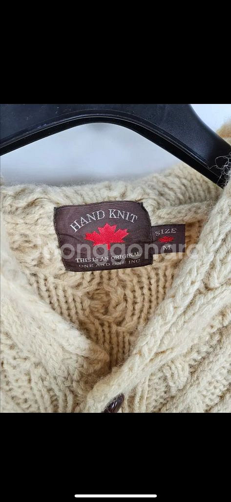 핸드메이드 떡볶이 빈티지 케이블 꽈배기 후드 니트 더플 코트 가디건 버터 울100--6