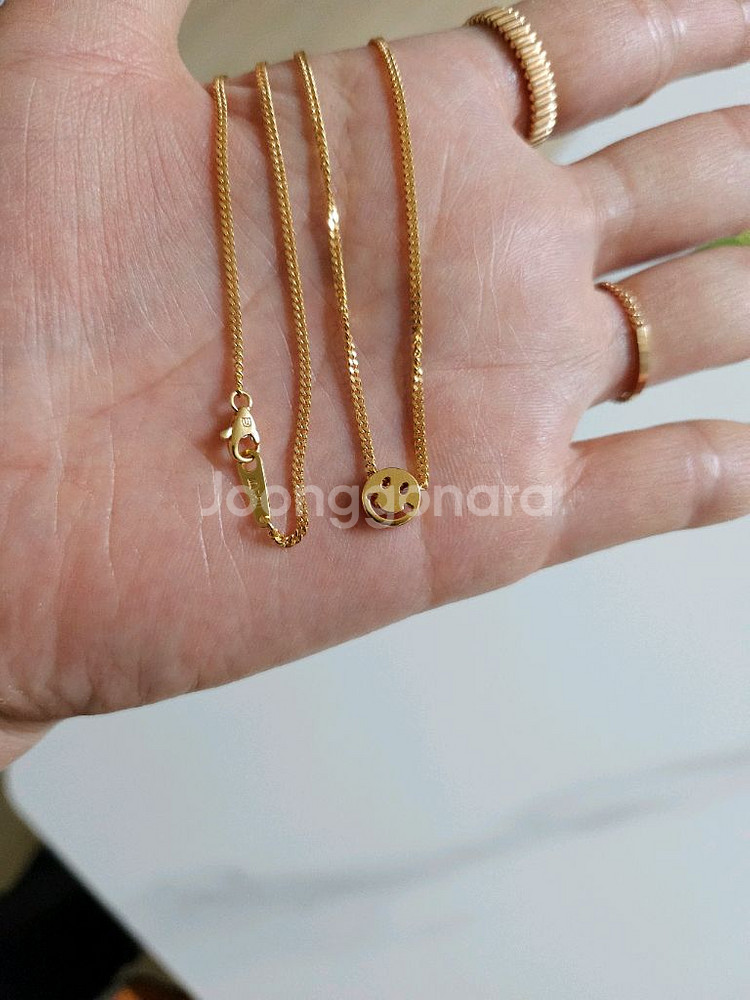 18k 스마일 목걸이--2