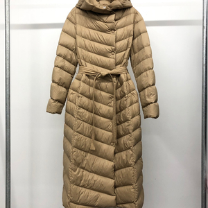 구스다운 난닝구 후드 경량 롱 패딩 M