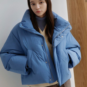코텔로 덕다운 숏패딩 점퍼 파우더 블루
