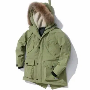 100) 펜필드 후삭 다운 패딩점퍼 그린 라쿤퍼