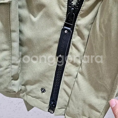 100) 펜필드 후삭 다운 패딩점퍼 그린 라쿤퍼--7