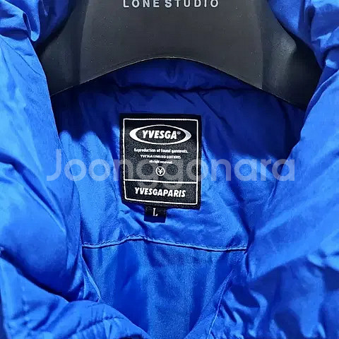 L) 이베스가 YVESGA PARIS 블루 패딩 점퍼--3