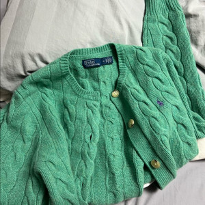 폴로 랄프로렌 여성 케이블 니트 가디건 엠사이즈