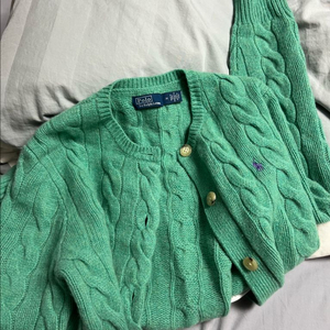 폴로 랄프로렌 여성 케이블 니트 가디건 엠사이즈