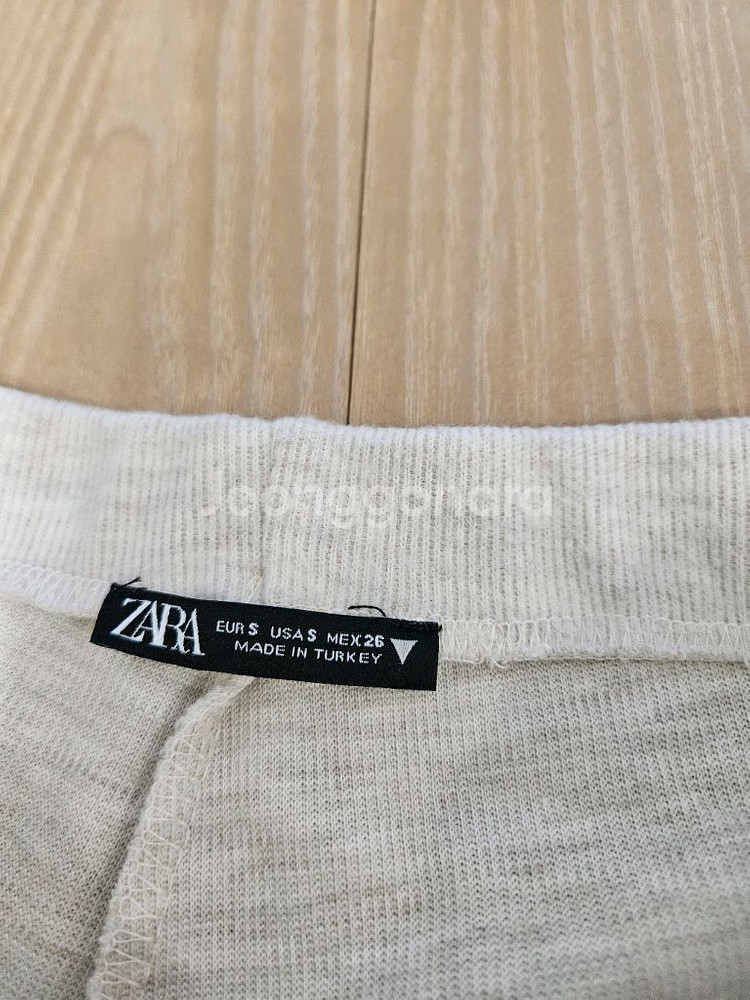 자라 여성 와이드 팬츠 S 오트밀--1