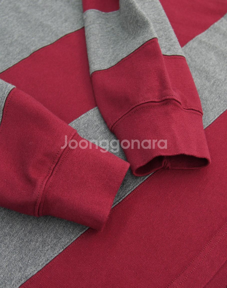 CLUB ROOM Macy's 클럽룸 그레이&버건디 럭비셔츠XXL 105 럭비티 카라티 폴로랄프로렌 프레피 아이비룩--4