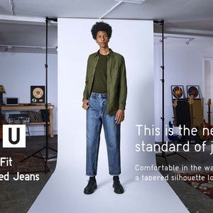 UNIQLO&U 20's 유니클로U 르메르 와이드핏 테이퍼드진 34인치 데님청바지 JW앤더슨 콜라보 20시즌36인치