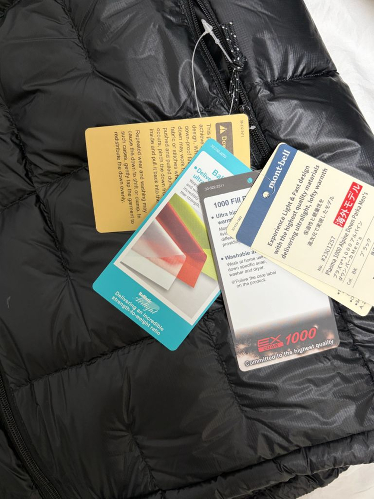 몽벨 플라즈마 1000 알파인 다운 블랙 L 새상품--2