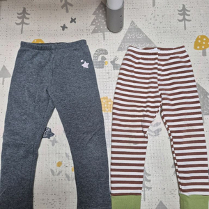 유아 바지 융털 2벌 세트 110사이즈