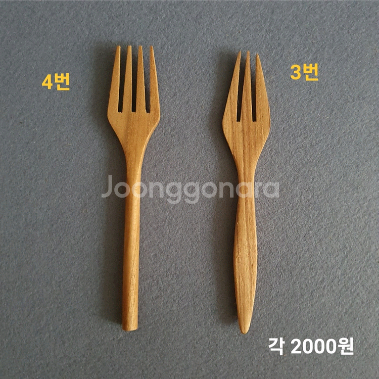 티크 우드 원목 나무 커트러리 스푼 포크 버터나이프 머들러--3