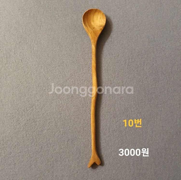 티크 우드 원목 나무 커트러리 스푼 포크 버터나이프 머들러--7