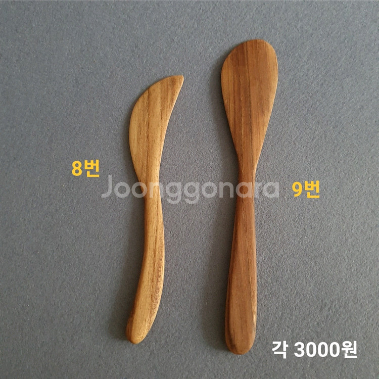티크 우드 원목 나무 커트러리 스푼 포크 버터나이프 머들러--6