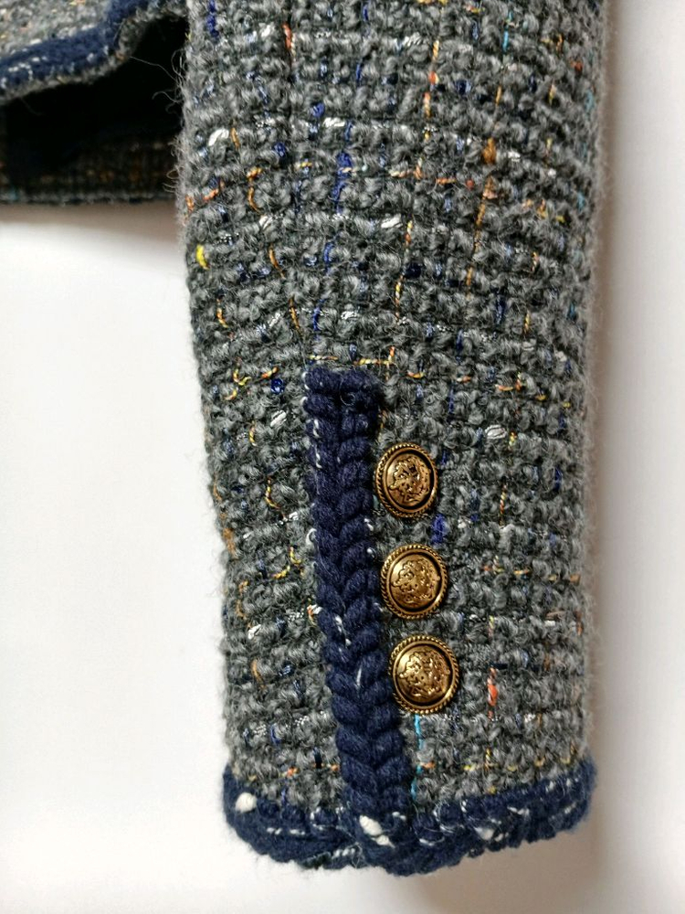 신상 미사용 산드로 컬러 트위드 숏 자켓--7