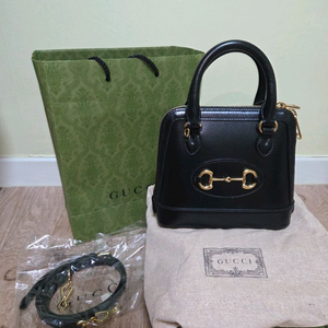 구찌 1955 홀스빗 탑핸들 미니 블랙 색상(가격 인하)