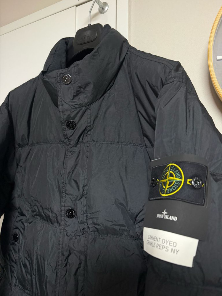 [L] 스톤아일랜드 25FW 블랙 크링클랩스 패딩--2