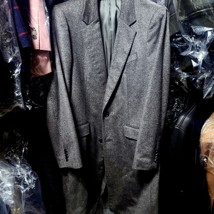 솔리드옴므 / 이태리 캐시미어 100% 미드 그레이 싱글 코트 / 105