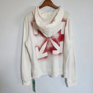 M 오프화이트 스텐실 애로우 남성 후드티 OMBB034E20FLE004 이미지