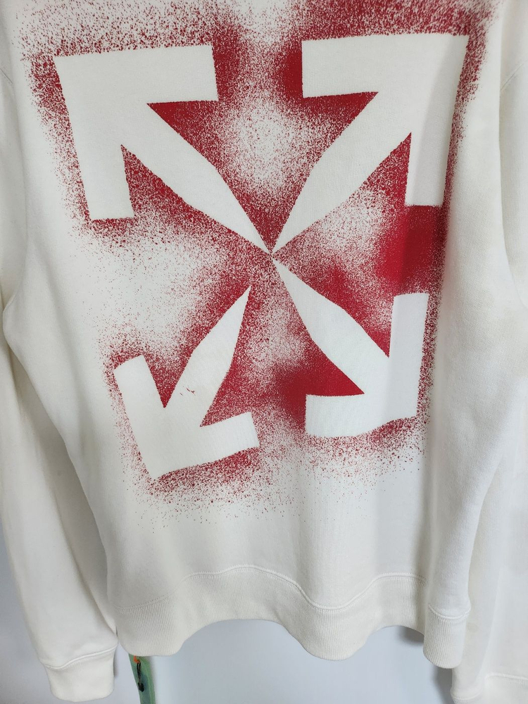 M 오프화이트 스텐실 애로우 남성 후드티 OMBB034E20FLE004 이미지