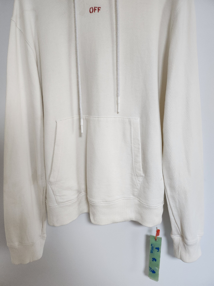 M 오프화이트 스텐실 애로우 남성 후드티 OMBB034E20FLE004 이미지