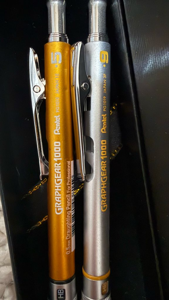 펜텔 그래프기어 1000 0.5mm 0.9mm 골드--1