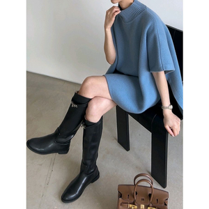 새상품 에르 소가죽 버클 켈리 은장 롱부츠