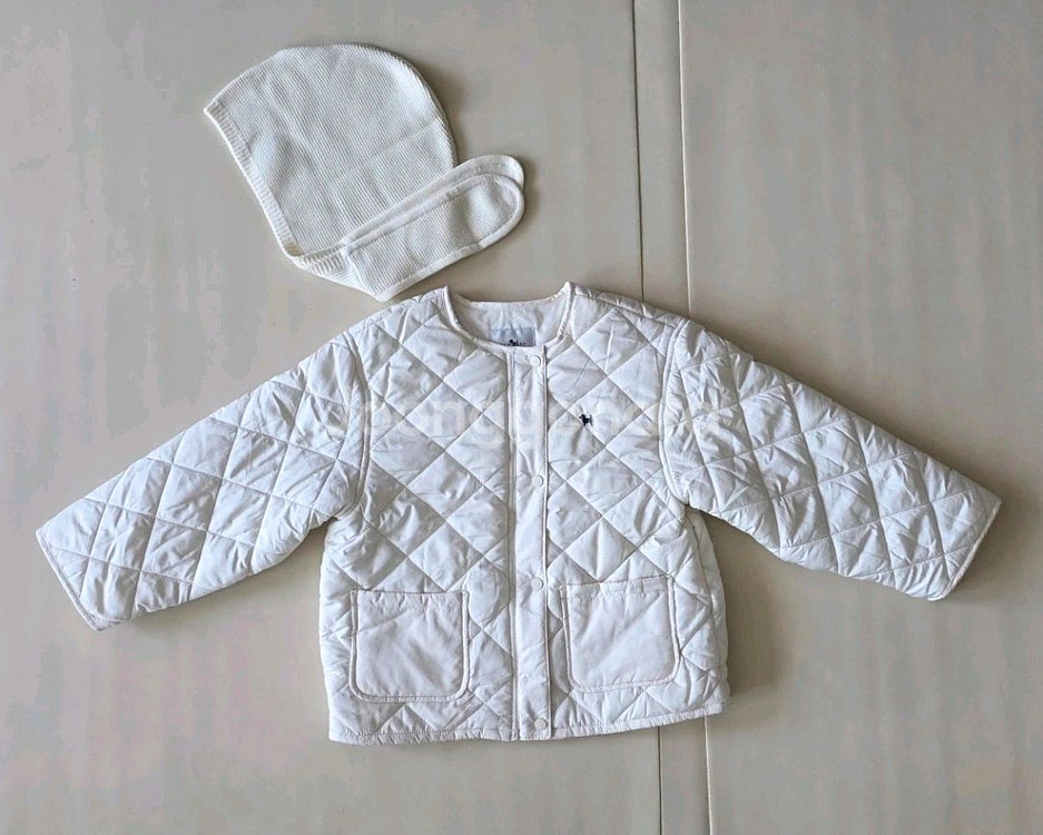 블루독 베이비 패딩 점퍼 머플러 세트 6Y--0