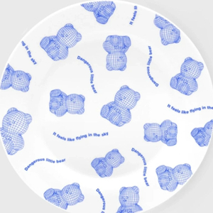 (단종)(미사용)어프어프 GRID COVY PATTERN-white 접시