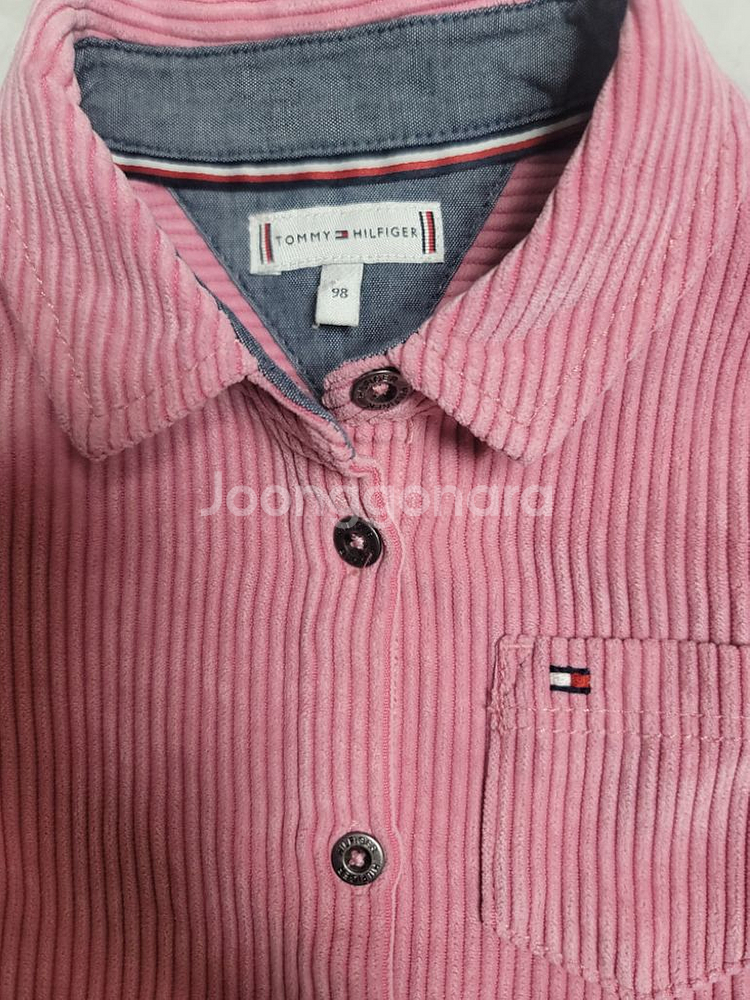 타미힐피거 핑크 코튜로이 원피스 키즈 3Y 98cm--2