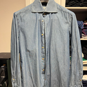 바나꼬레 풀핸드메이드 셔츠 15.5 39 팝니다.