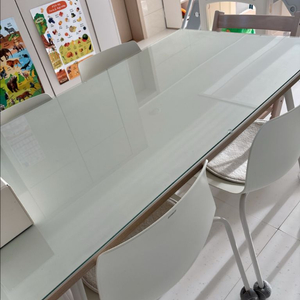 데스커 기본 테이블 식탁 의자 세트 화이트 (1400x800)