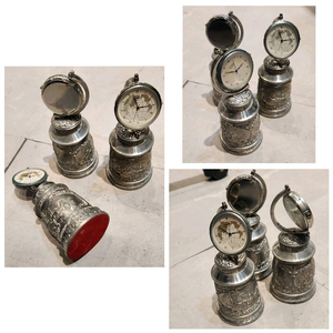 KAPPA카파 클래식 360도회전 스테인리스 스틸문양 탁상시계