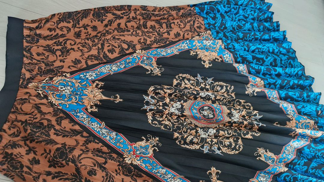 산드로 실크 플리츠 스커트--1