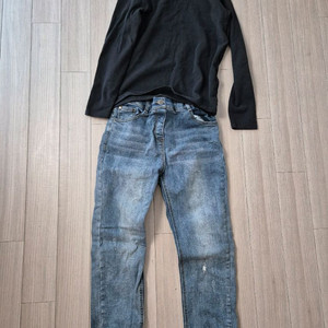 남아150폴라티셔츠+기모청바지150