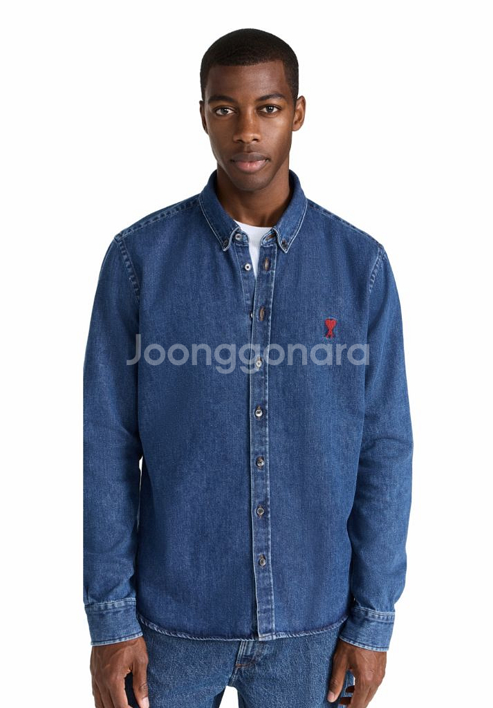 아미/24fw 데님 셔츠/XL--2