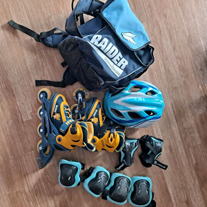 카카오 아동용(180~210) 인라인 스케이트 풀세트