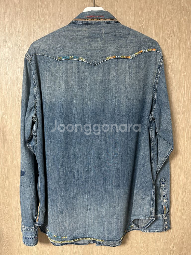 폴로/25ss 임브로이더 데님웨스턴 셔츠/XL--1