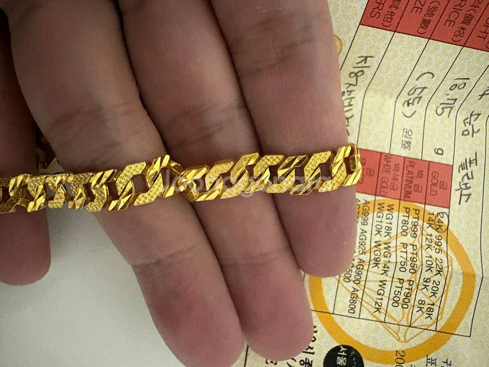 순금 금팔찌 18.15g 5돈 디자인 플렉스 10회미만착용 상태좋음--2