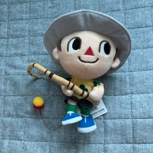 동물의숲 고전 낚시하는 남자 아이 주민 인형