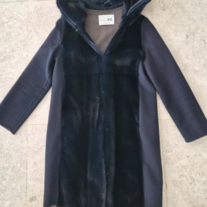 택포) Manzoni 24 만조니 로로피아나 후드 밍크 코트 네이비 이미지