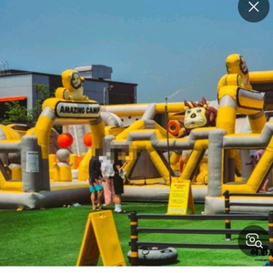 대형 에어바운서 놀이기구 25x15m