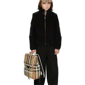 버버리 키즈 체크 플리츠자켓