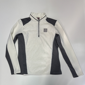 여성 아이더 Edier 등산 풀오버 크림 반집업 티