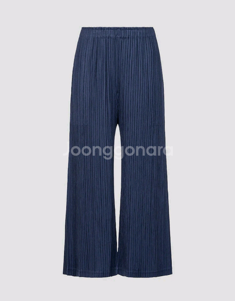 이세이미야케 플리츠플리즈 바지 시커바텀1 팬츠 네이비 4사이즈--0