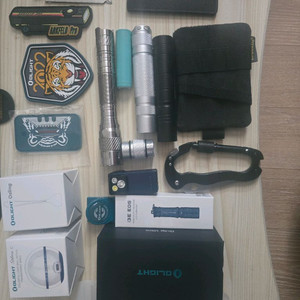 오라이트 오클립울트라 티타늄손전등 파우치등 edc모음