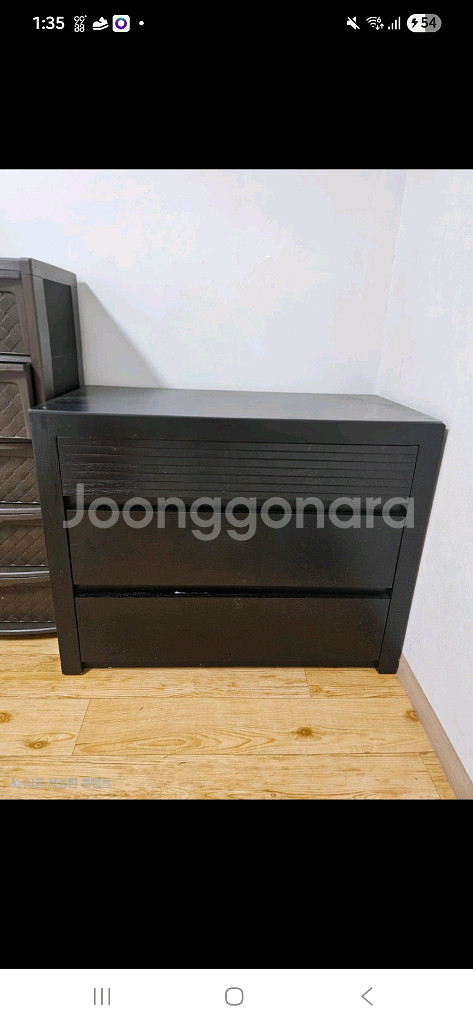 3단 서랍장 블랙--0