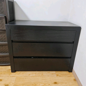 3단 서랍장 블랙