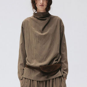 MOIA(모이아)블라우스 브라운